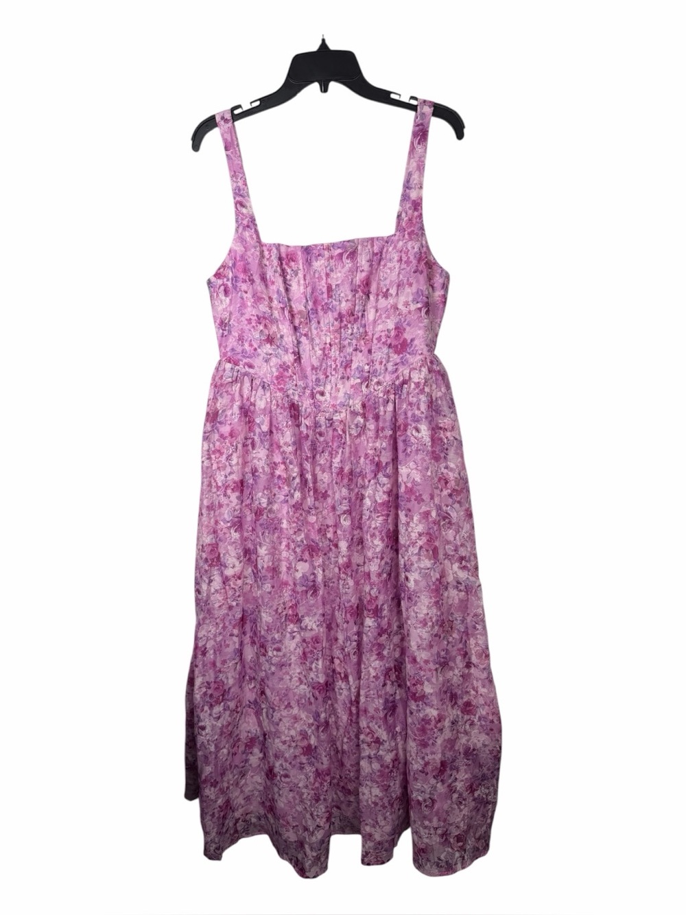 Lulus NWT “Colwyn” Light Magenta Floral Jacquard Bustier Midi Dress In Size XL. - Picture 10 of 16